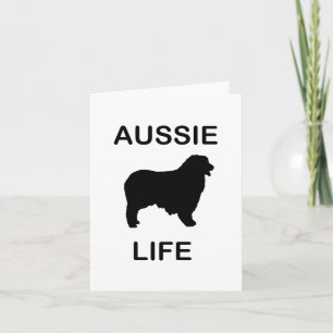 Tarjeta pastor australiano aussie life