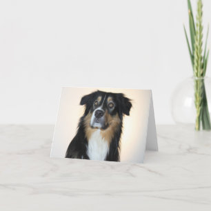 Tarjeta Pastor Australiano Aussie Perro Hola Amor