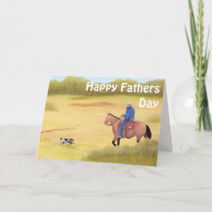 Tarjeta Pastor australiano ~ Cowboy ~ Morning Ride