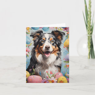 Tarjeta Pastor Australiano Feliz Pascua