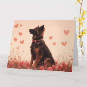 Tarjeta Pastor de Anatolia con Rosas - Día de San Valentín