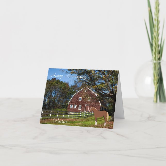 Tarjeta Pastor de feliz aniversario (Anverso)