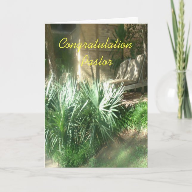 Tarjeta pastor de la enhorabuena (Anverso)