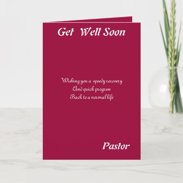 Tarjeta Pastor sana pronto las cartas (Anverso)