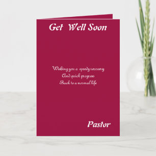 Tarjeta Pastor sana pronto las cartas