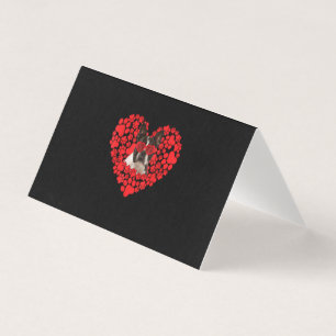 Tarjeta Pata de perro divertido Boston Terrier corazón día