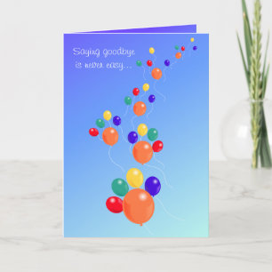 Tarjeta Pata-formado encima de condolencia up&away del