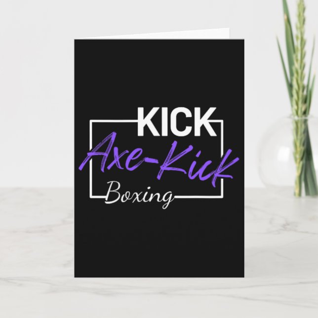 Tarjeta Patada de hacha de kickboxing (Anverso)