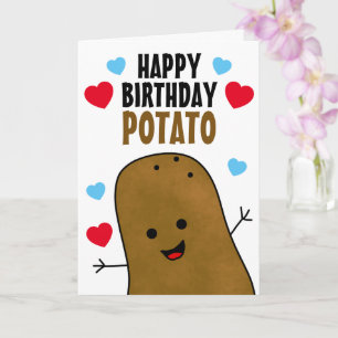 Tarjeta Patata de cumpleaños feliz