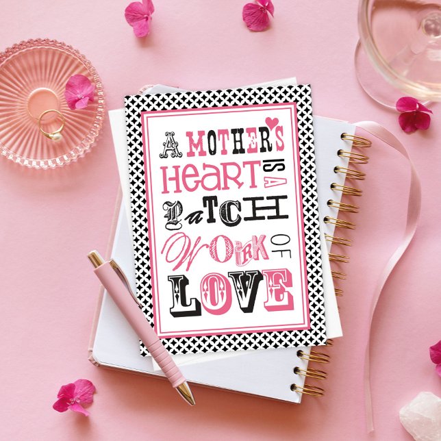 Tarjeta Patchwork del Día del Amor y la Madre (Subido por el creador)