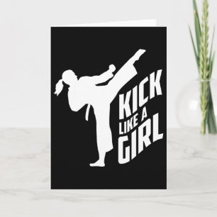 Tarjeta Patea Como Una Chica-karate Kickboxing Chica