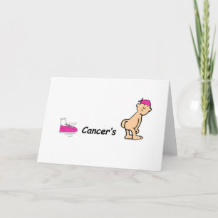 Tarjeta patear el trasero del cáncer