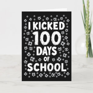 Tarjeta Pateé 100 Días De Escuela Niños De Fútbol 100º Día