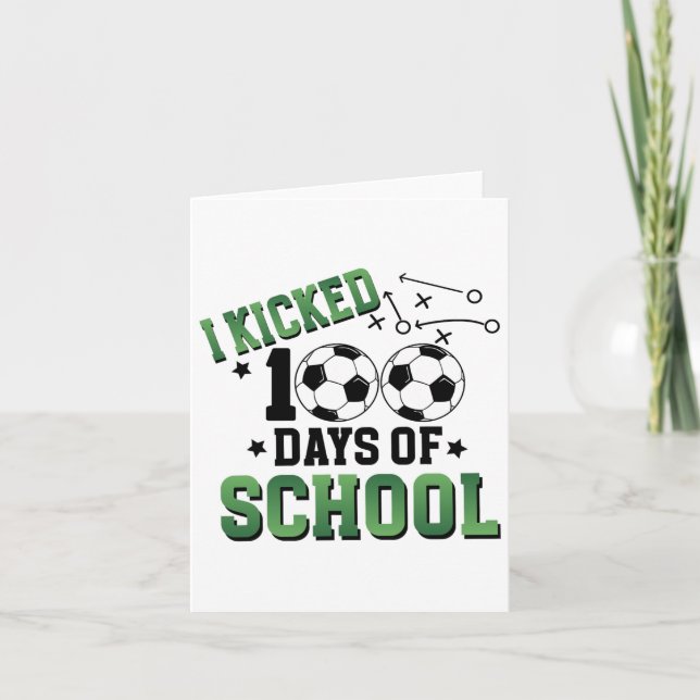 Tarjeta Pateé 100 Días De Fútbol Escolar Deportes De 100 D (Anverso)