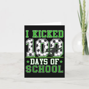 Tarjeta Pateé 100 Días De Fútbol Escolar Niños De 100 Días