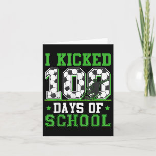 Tarjeta Pateé 100 Días De Fútbol Escolar Niños De 100 Días