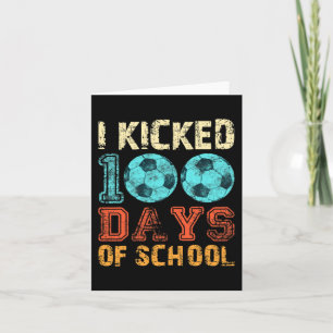 Tarjeta Pateé 100 Días De Niños Deportivos De Fútbol Escol