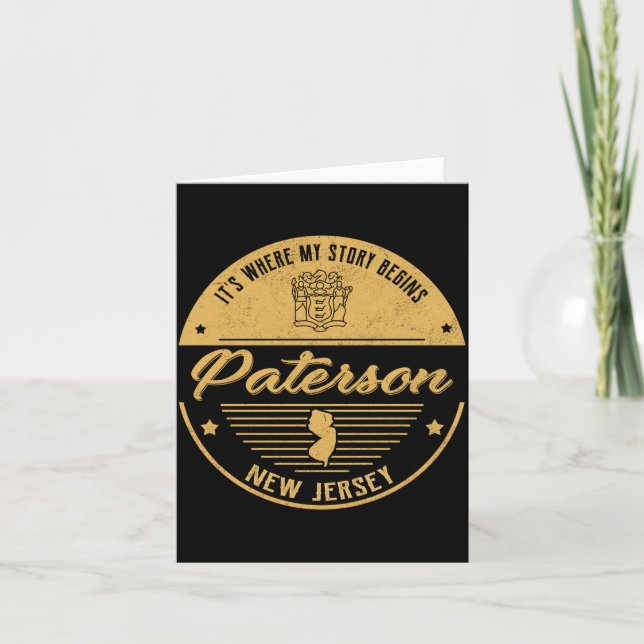 Tarjeta Paterson New Jersey Its Where My Story Begins _1  (Anverso)