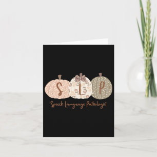 Tarjeta Pathólogo del lenguaje de calabaza Slp Cae Autum