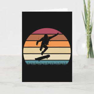 Tarjeta Patinador de monopatín Patinaje retro Chicos Adole
