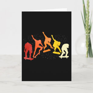 Tarjeta Patinador Retro Patinar Patineta Patinador Patinaj
