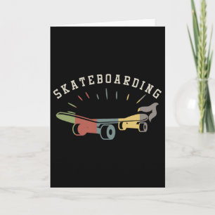 Tarjeta Patinador Retro Patineta Patinador Patineta Deport
