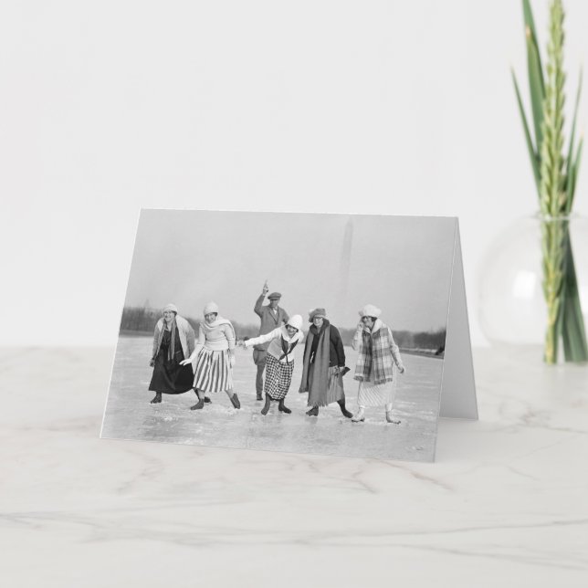 Tarjeta Patinaje de hielo Race, 1925 (Anverso)