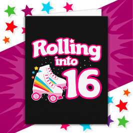 Tarjeta Patinaje de patinaje sobre ruedas de 16 años