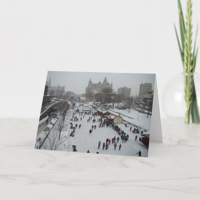 Tarjeta Patinaje en el canal de Rideau (Anverso)