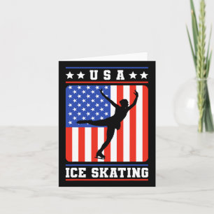 Tarjeta Patinaje Hielo Ice De Estados Unidos