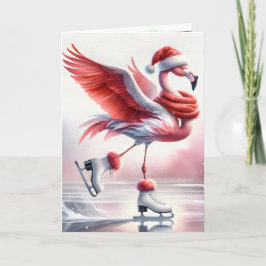 Tarjeta Patinaje sobre hielo Flamingo