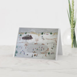 Tarjeta Patinaje sobre rollo plateado