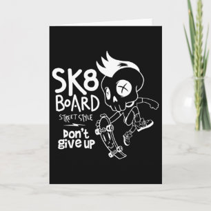 Tarjeta Patinar Patineta Divertido Sk8 Patinaje en monopat