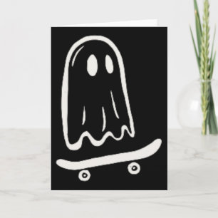 Tarjeta Patinar Rad Patinaje Fantasma Halloween Patineta 