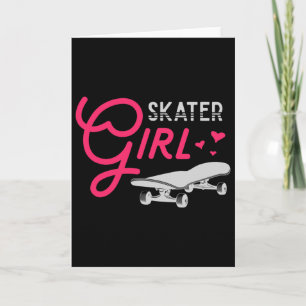 Tarjeta Patinar Skateboarder Mujeres Chicas Skater Chica S