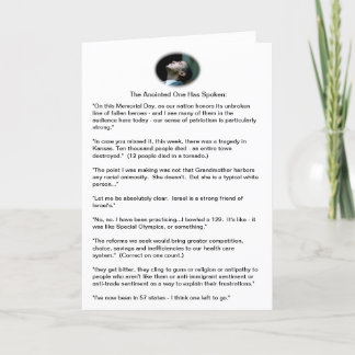 Tarjeta Patinazos de Obama - un muestreo