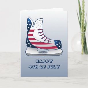 Tarjeta Patines de Hockey y Estrellas
