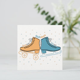 Tarjeta Patines de mi vida ・ Vacaciones ・