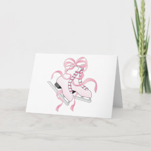 Tarjeta Patines rosas
