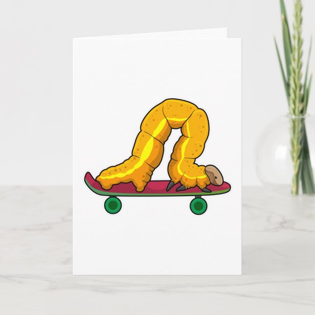 Tarjeta Patineta Patinador Oruga (Anverso)