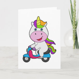 Tarjeta Patinete Unicornio