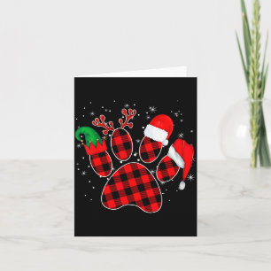 Tarjeta Patitas de Perro Navidad Buffalo Cuadro Pata Santa