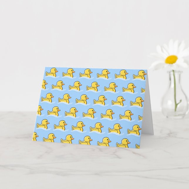 Tarjeta Patitos de goma felices (Planta pequeña)