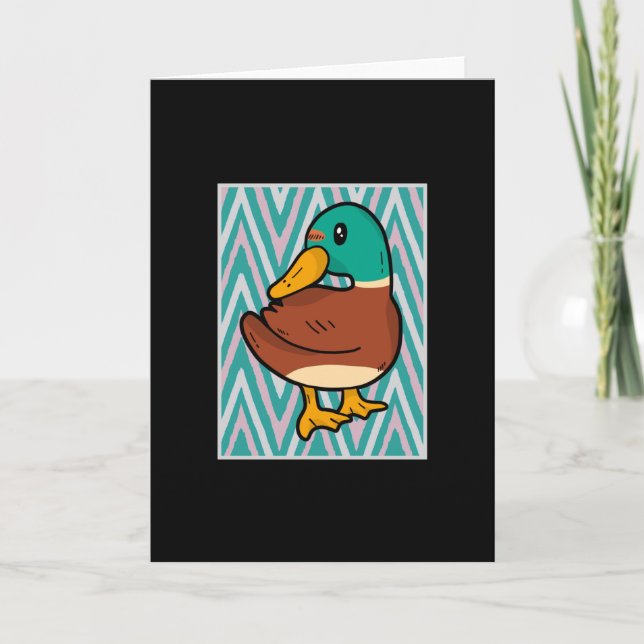 Tarjeta Pato adorable (Anverso)
