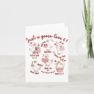 Tarjeta Pato Amor 67 Ganso Día de San Valentín Amante Dive