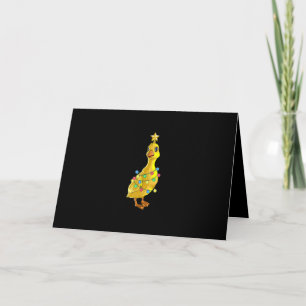 Tarjeta Pato Árbol de Navidad T Luces Decoración Estrella
