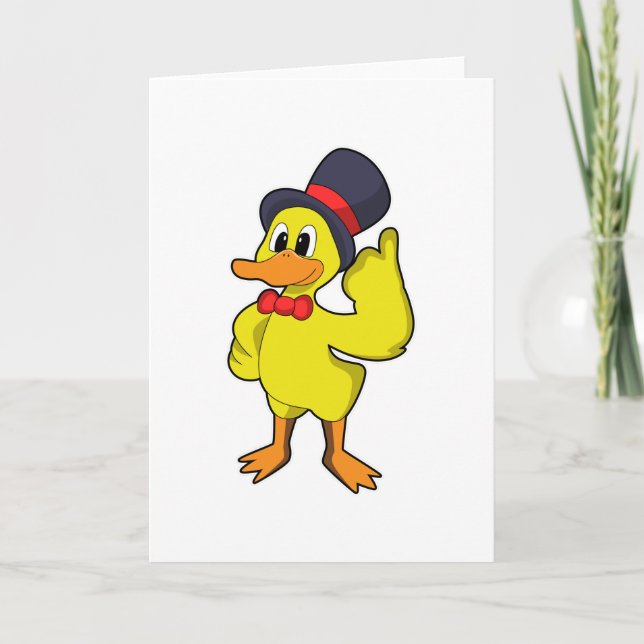 Tarjeta Pato con Gorra (Anverso)