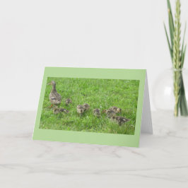 Tarjeta Pato con patitos