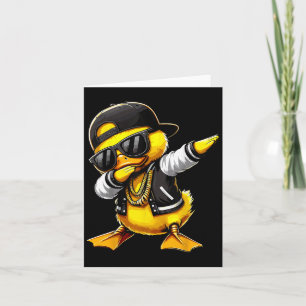 Tarjeta Pato Dabbing Funny Pato De Goma Con Sombrillas