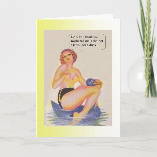 Tarjeta Pato de cumpleaños (Anverso)